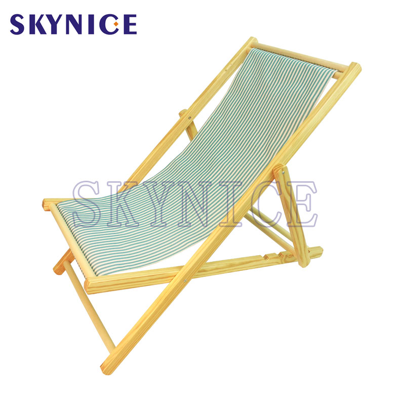 야외 낚시 또는 캠핑 접이식 나무 비치 의자